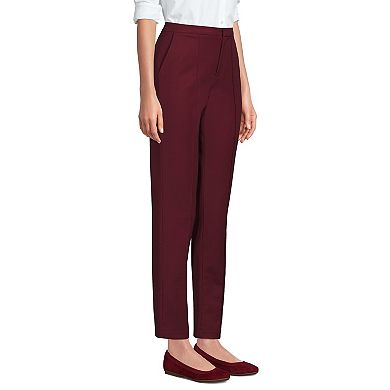 Women's Lands' End High Waisted Bi-Stretch Pintuck Pencil Ankle Pants
