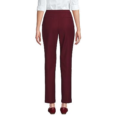 Women's Lands' End High Waisted Bi-Stretch Pintuck Pencil Ankle Pants