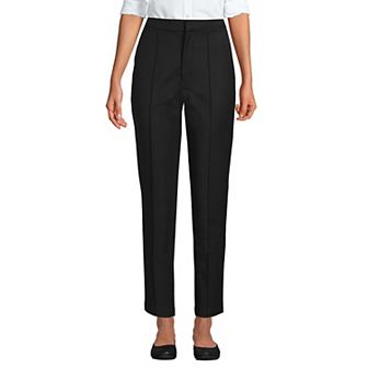 Women's Lands' End High Waisted Bi-Stretch Pintuck Pencil Ankle Pants
