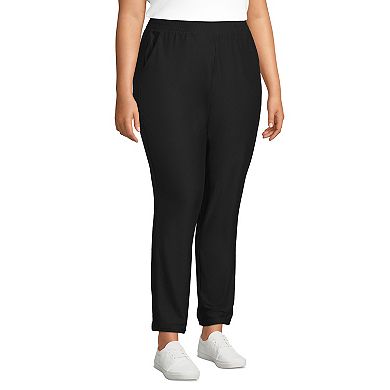 Plus Size Lands' End Active High-Rise Soft Performance Refined Tapered Ankle Pants
