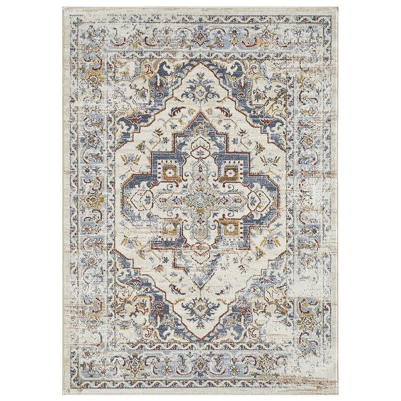 Loomaknoti Alsbrooke Bart Area Rug, White, 10X13 Ft