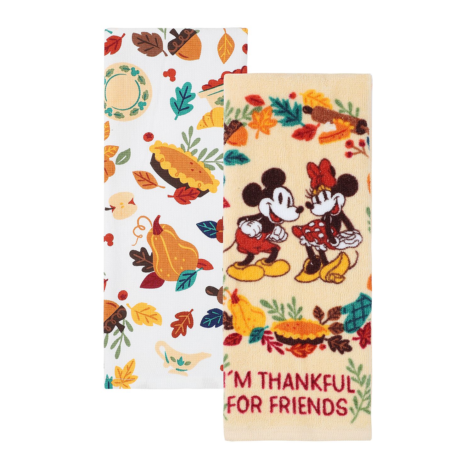 Disney S Mickey Minnie Mouse 2 Pack Fall Kitchen Towels By Celebrate   6197464