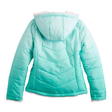 Girls 4-16 SO® Reversible Faux-Fur Quilted Puffer Jacket