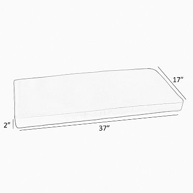 Sorra Home Outdoor/Indoor Corded Bench Cushion