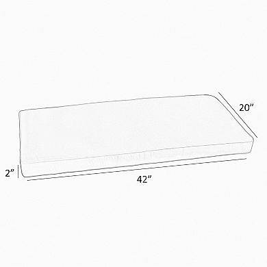 Sorra Home Outdoor/Indoor Corded Bench Cushion