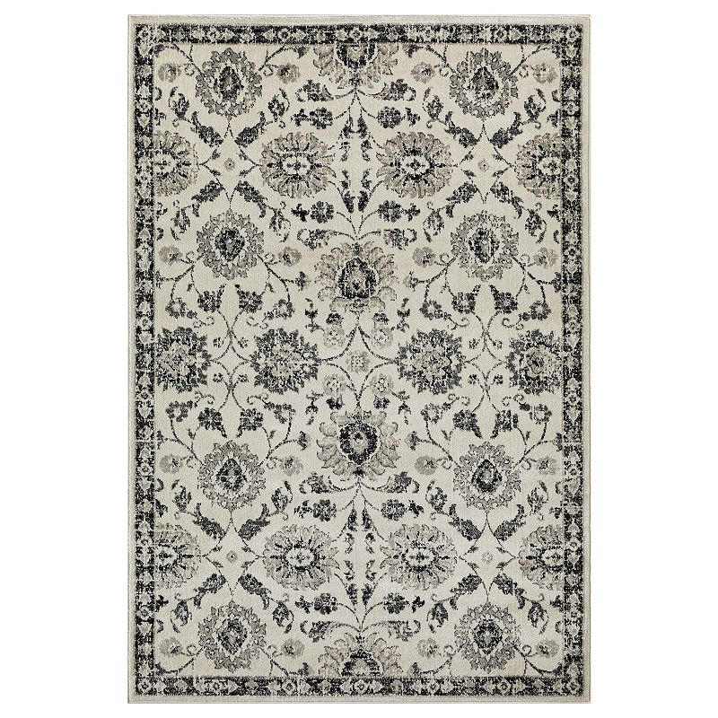 Loomaknoti Celena Ashbil Area Rug, White, 6.5X9.5 Ft