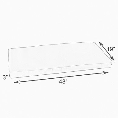 Sorra Home Outdoor/Indoor Corded Bench Cushion