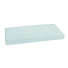 Sorra Home 60 in. x 18 in. x 2 in. Rectangular Indoor/Outdoor Corded Bench Cushion in Gardenia Seaglass