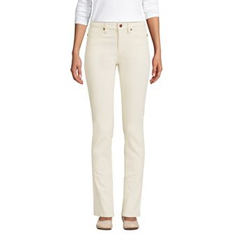Women's Lands' End Recycled Denim Mid-Rise Straight-Leg Jeans