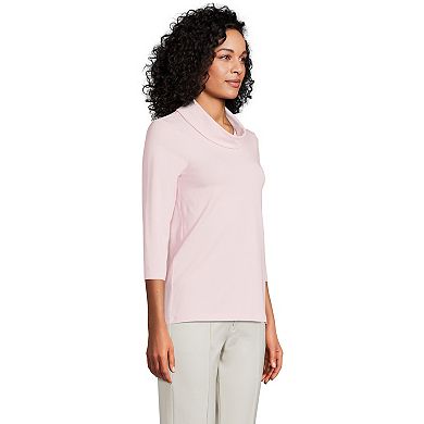 Women's Lands' End Lightweight Jersey Cowl Neck Top