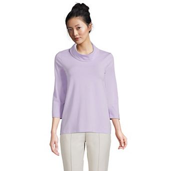 Women's Lands' End Lightweight Jersey Cowl Neck Top