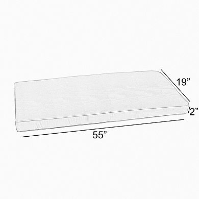 Sorra Home Nelson Commodore Blue Outdoor Indoor Corded Bench Cushion