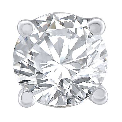 Yours and Mined 14k White Gold 1/10 Carat T.W. Diamond Stud Earrings