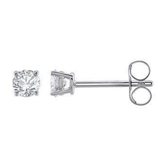 Yours and Mined 14k White Gold 1/4 Carat T.W. Diamond Stud Earrings