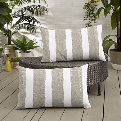 Sorra Home Nico Coconut Outdoor Indoor 2-Pack Pillow Set