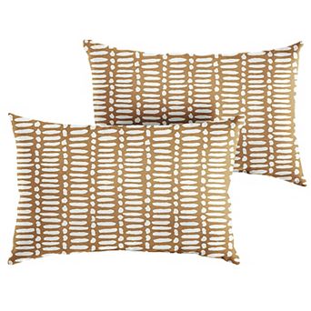 Sorra Home Nico Coconut Outdoor Indoor 2-Pack Pillow Set