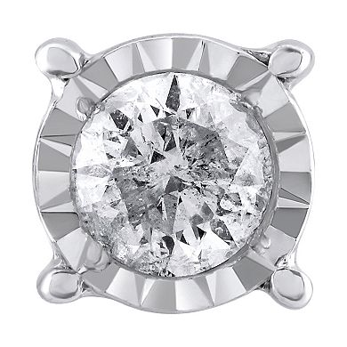 Yours and Mined 10k White Gold 1/2 Carat T.W. Diamond Miracle Plate Stud Earrings