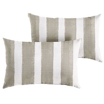 Sorra Home Mali Mineral Blue Outdoor Indoor 2-Pack Pillow Set