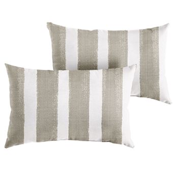 Sorra Home Mali Mineral Blue Outdoor Indoor 2-Pack Pillow Set