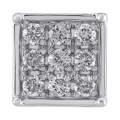 Yours and Mined 10k White Gold 1/3 Carat T.W. Diamond Stud Earrings