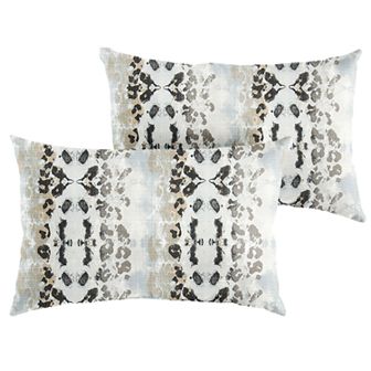 Sorra Home Griffen Snowy Outdoor Indoor 2-Pack Pillow Set