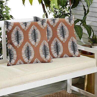 Sorra Home Outdoor/Indoor Knife Edge Pillow Set of Two - 22 x 22