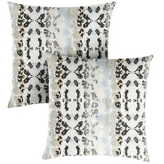 Sorra Home Outdoor/Indoor Knife Edge Pillow Set of Two - 22 x 22
