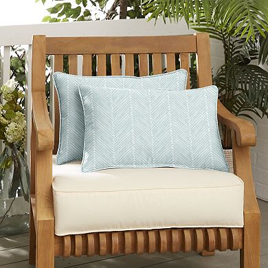 Sorra Home Outdoor/Indoor Corded Pillow Set of Two