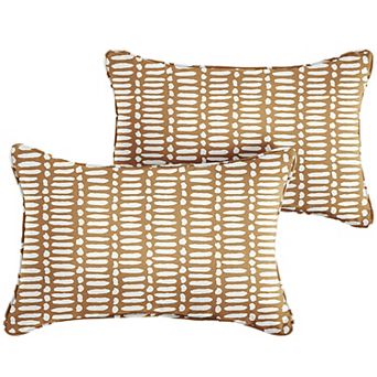Sorra Home Outdoor/Indoor Corded Pillow Set of Two