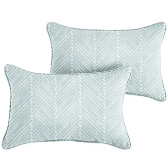 Sorra Home Outdoor/Indoor Corded Pillow Set of Two