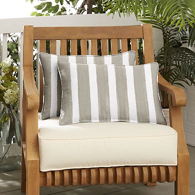 Sorra Home Outdoor/Indoor Corded Pillow Set of Two