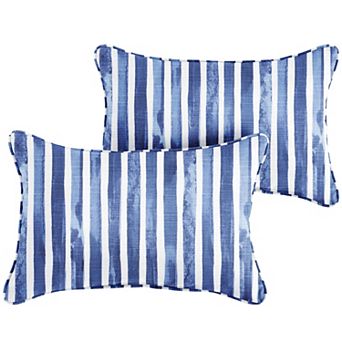 Sorra Home Outdoor/Indoor Corded Pillow Set of Two