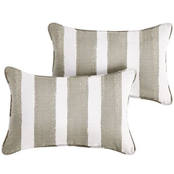 Sorra Home Outdoor/Indoor Corded Pillow Set of Two