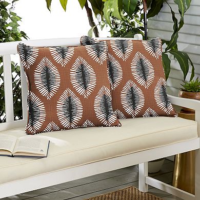Sorra Home Outdoor/Indoor Corded Pillow Set of Two