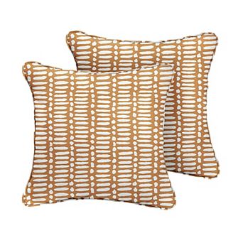 Sorra Home Outdoor/Indoor Corded Pillow Set of Two