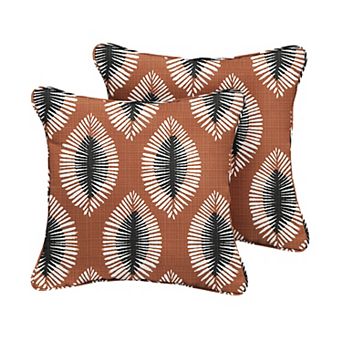 Sorra Home Outdoor/Indoor Corded Pillow Set of Two