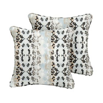 Sorra Home Outdoor/Indoor Corded Pillow Set of Two