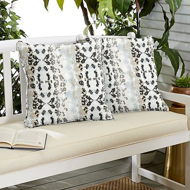 Sorra Home Outdoor/Indoor Corded Pillow Set of Two - 20 x 20