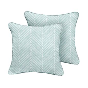 Sorra Home Outdoor/Indoor Corded Pillow Set of Two - 20 x 20