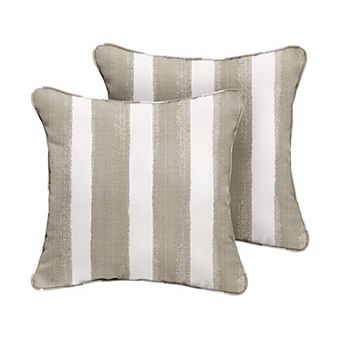 Sorra Home Outdoor/Indoor Corded Pillow Set of Two - 22 x 22