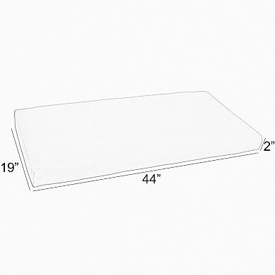 Sorra Home Outdoor/Indoor Bench Cushion - 19 x 44