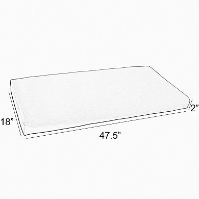 Sorra Home Outdoor/Indoor Bench Cushion - 18 x 47.5