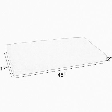 Sorra Home Outdoor/Indoor Bench Cushion - 17 x 48