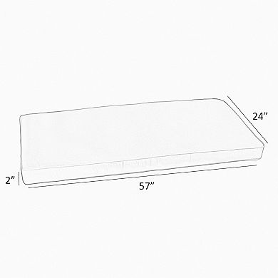 Sorra Home Outdoor/Indoor Bench Cushion - 24 x 57