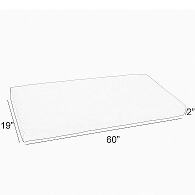 Sorra Home Outdoor/Indoor Bench Cushion - 19 x 60