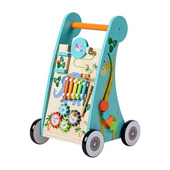 Teamson Kids Preschool Play Lab Safari Animal Wooden Baby Walker