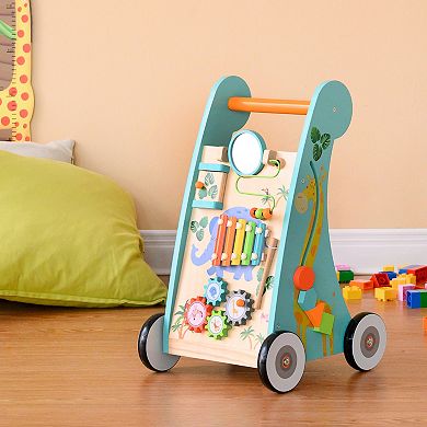 Teamson Kids Preschool Play Lab Safari Animal Wooden Baby Walker