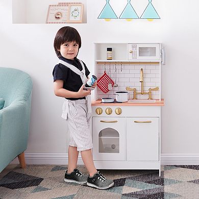 Teamson Kids Little Chef Boston Modern Play Kitchen - White & Wood