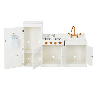 Teamson Kids Little Chef Paris Modern Play Kitchen - White & Rose Gold