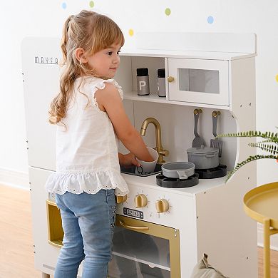 Teamson Kids Little Chef Mayfair Retro Play Kitchen - White